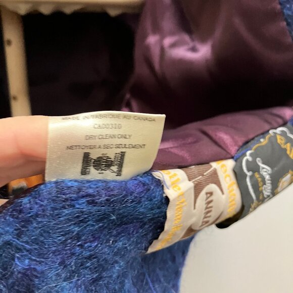 Bardolino Luxury Mohair Wool Coat Variegated Blue Vintage Anna Collection - Picture 10 of 12